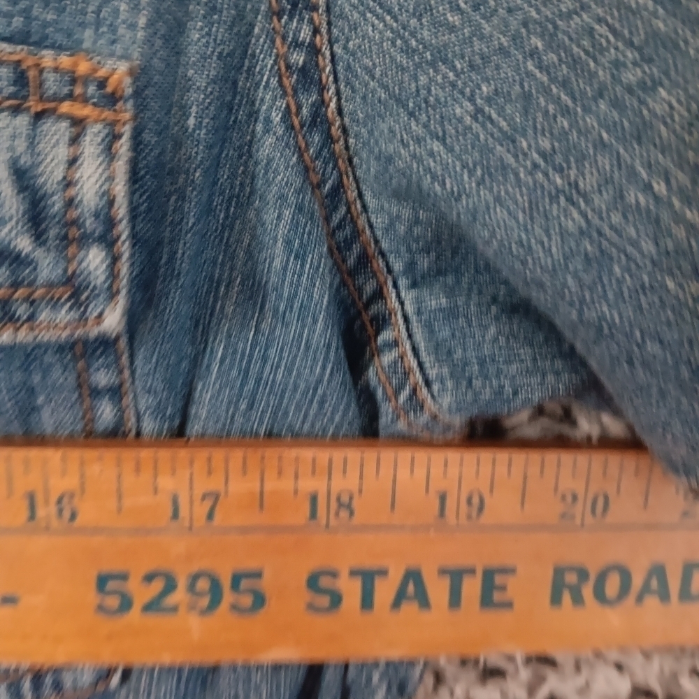 YK2 Faded Glory Dress Women 14 Blue Shirt Snap Belt Casual Denim Cotton VTG - Picture 2 of 7